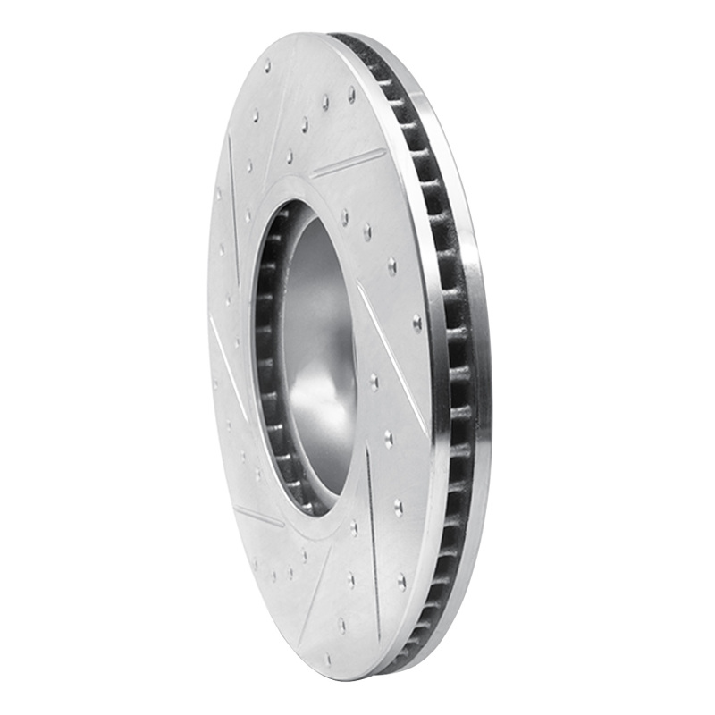 BMW X4 Brake Rotor (1) - Left Front - R1 Concepts - Drilled & Slotted - Silver - `16-`18